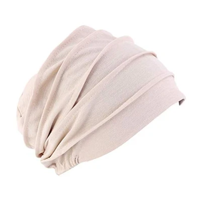 Imagen de Amorar Mujeres Gorra Beanie Elástico Chemo Sombrero Turbante Multiusos Bandanas Slouchy Musulmán Hijib Pañuelo en la Cabeza para Perdida de Cabello