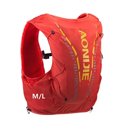Imagen de AONIJIE 12L Profesional Ligero Mochila de hidratación Superior Chaleco para Trail Running Ciclismo Marathoner Hombre Mujer (Naranja M/L)