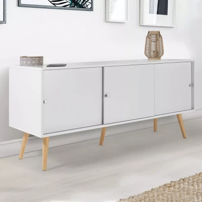Imagen de idmarket Aparador Effie escandinavo madera color blanco
