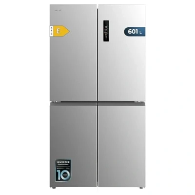 Imagen de Cecotec Frigorífico Combi No Frost 4 Puertas Inox Bolero CoolMarket 4D 601 E. inox, 601L, NoFrost, Motor Inverter y funciones Fast Cooling
