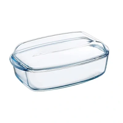Imagen de Pyrex Cazuela Rectangular 4,5L con Tapa Classic Vidrio, 8.74 cm