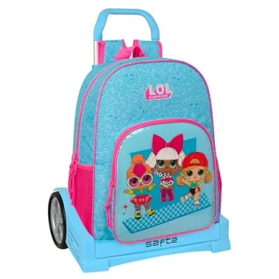 Imagen de Safta LOL SURPRISE! DIVAS Mochila Escolar 180, Espalda Ergonómica, con Carro Evolution, Ideal para Niños de Diferentes Edades, Cómoda y Versátil, Calidad Resistencia, 33x14x42 cm, Color Azul