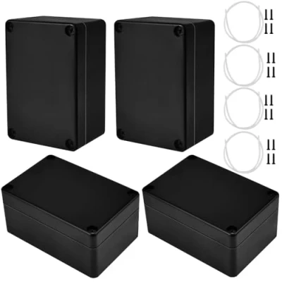 Imagen de 4 PCS Cajas de Conexiones, Caja Conexiones Impermeable IP65, Estanca Exterior Electrica, Proyectos Electrónica Plástico, Derivación para Eléctricos Comunicaciones