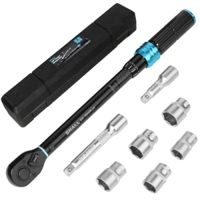 Imagen de SHALL Juego de llaves dinamométricas 7 piezas 1/2&quot;, (20 220 Nm), adecuadas para el mantenimiento automóviles y motocicletas, con poste extensión caja almacenamiento