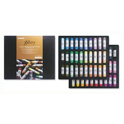 Imagen de Mungyo MPHM 60P Gallery Artists&#039; Handmade Soft Pastels Portrait Shades, set de 60 crayones pastel hechos a mano calidad artística, textura suave