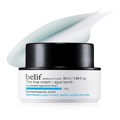 Imagen de belif The True Cream Aqua Bomb Crema hidratante de escualano Bueno Para la sequedad, opacidad y las texturas desiguales pieles normales, grasas mixtas, 50 ml.
