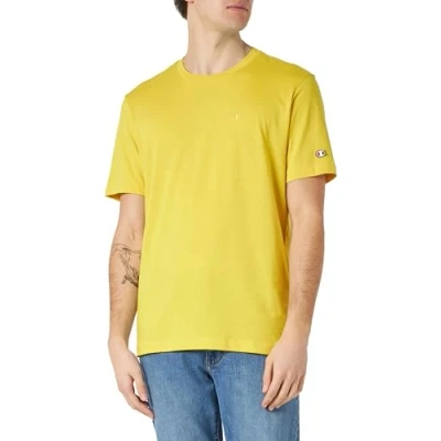 Imagen de Champion Legacy Icons Tonal C Logo S/S Crewneck Camiseta, Amarillo Mostaza, XXL Hombres