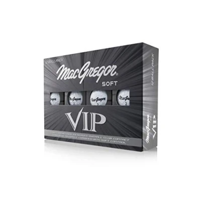 Imagen de MACGREGOR VIP Pelotas de Golf Blandas, Color Blanco (12 Unidades)
