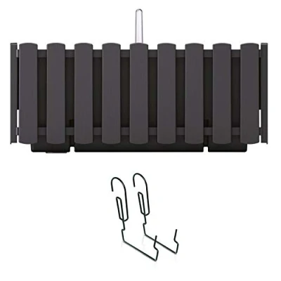 Imagen de Jardinera para balcón BOARDEE FENCYCASE W, dimensiones (mm) 380x180x162, color Antracita