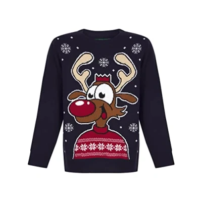 Imagen de Tokyo Laundry Jersey de Navidad con luz LED para niño, Happy Deer Tinta, 4 5 Años