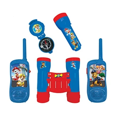 Imagen de Lexibook La Patrulla Canina Set de Aventurero Completo para Niños, Walkie Talkies 120m, Binoculares, Linterna, Brújula, Azul/Rojo, RPTW12PA