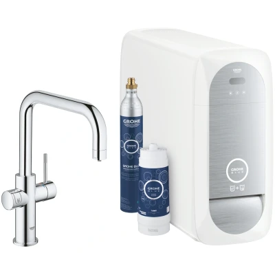 Imagen de Grohe Blue Home Starter Kit grifo de cocina con filtro agua, caño en U (‎31456001)