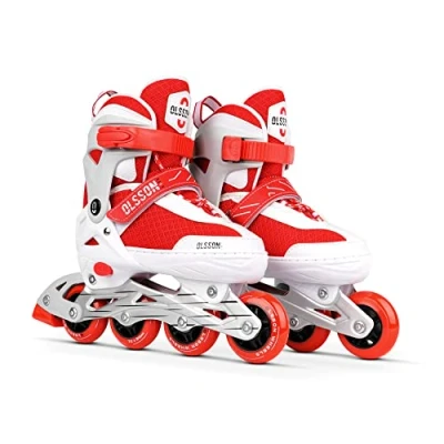 Imagen de OLSSON Patines en línea Infantil Lite Halley Talla 32 39 Sistema de Ajustable Rodamientos ABEC 7 Chasis Resistente al Impacto Ruedas 64/70MM Sujeción Regulable Homologado (36 39)