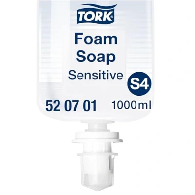 Imagen de Tork Sensitive Jabón Espuma para Lavado de Manos S4, Dermatológicamente probado, 6x1000 ml, 520701