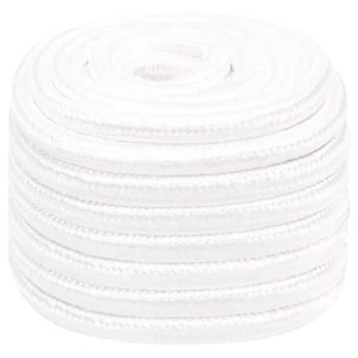 Imagen de vidaXL Cuerda de anclaje trenzada resistente a los rayos UV, la abrasión, polipropileno, 20 mm, 100 m, color blanco
