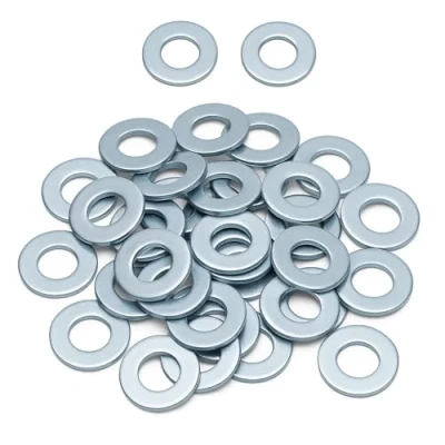 Imagen de arandelas M4 DIN125 en forma de A, planas, galvanizadas, para carrocería, acero galvanizado (M4, 50)