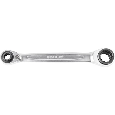 Imagen de KS Tools 503.4657 Llaves de tuerca carraca dobles GEARplus 4 en 1,reversibles, 14x17x18x19 mm