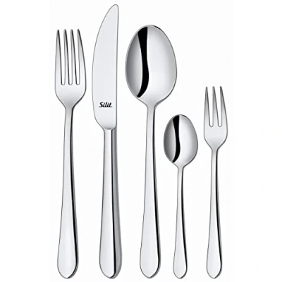 Imagen de Silit Midi Besteckset, für 6 Personen, Monobloc Messer, Crominox Edelstahl poliert, spülmaschinengeeignet, 30 teilig