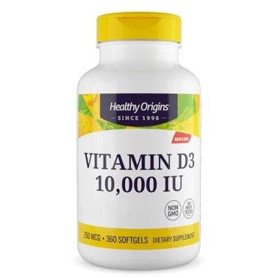 Imagen de Healthy Origins, Vitamina D3, 10.000 UI, Depot, 360 Cápsulas blandas, Probado en Laboratorio, Sin Gluten, Soja, OMG, D, persona