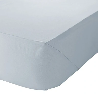 Imagen de Catherine Lansfield Easy Iron Percale Sábana Bajera, Polialgodón, Azul Pastel, Doble Ajustable, 190x135x25 cm