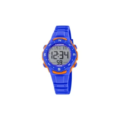 Imagen de CALYPSO Reloj Modelo K5801/3 de la colección Crush, Caja 35 mm Digital con Correa plástico Azul eléctrico para cadete