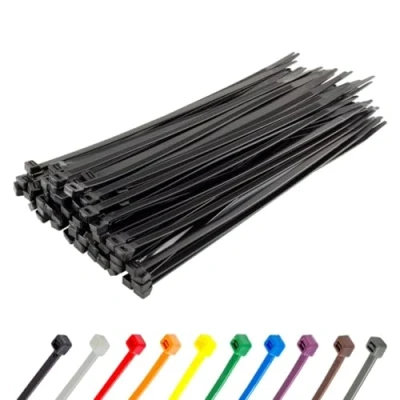 Imagen de Gocableties Bridas plastico negras para cables 100 Piezas 300 mm x 7,6 Tensión de rotura 54,5 kg Máxima dureza Resistentes a los rayos