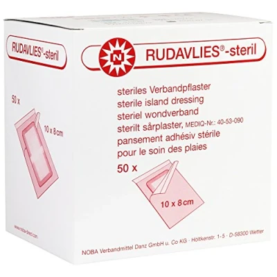 Imagen de Noba RUDAVLIES estéril, Parches de asociación, Vendaje para heridas, Selección tamaño, 50 Piezas 10 x 8 cm