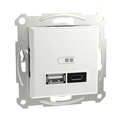 Imagen de Schneider Electric Asfora EPH2770421D Estación de carga USB tipo A+C (45 W, enchufe)