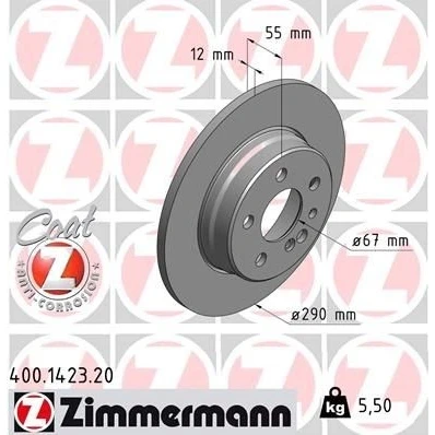 Imagen de Disco de freno ZIMMERMANN 400.1423.20