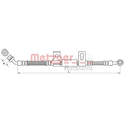 Imagen de METZGER 4110831 Latiguillos de Freno 669 M10 x 1 KIA: SORENTO