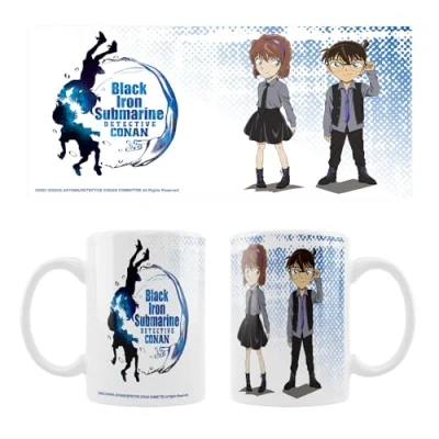Imagen de SAKAMI Detective Conan Edogawa &amp; Ai Black Iron Submarine Taza 320 ml Original Licencia