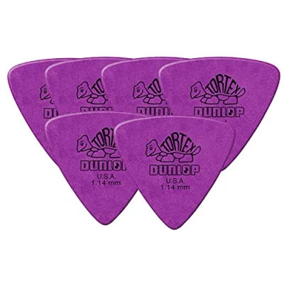 Imagen de PUAS PARA BAJO ELECTRICO DUNLOP TORTEX TRIANGLE 431R1.14 MORADAS 6 UNIDADES ROCKMUSIC ESPAÑA