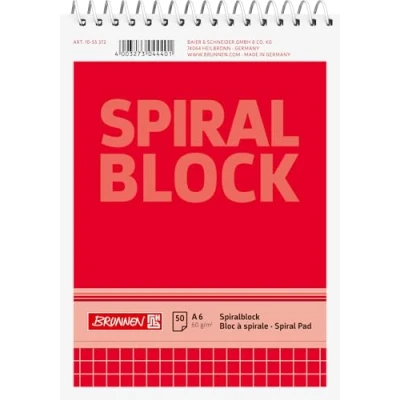Imagen de Baier &amp; Schneider Cuaderno de espiral (70 g/m², A6, a cuadros, 50 hojas)