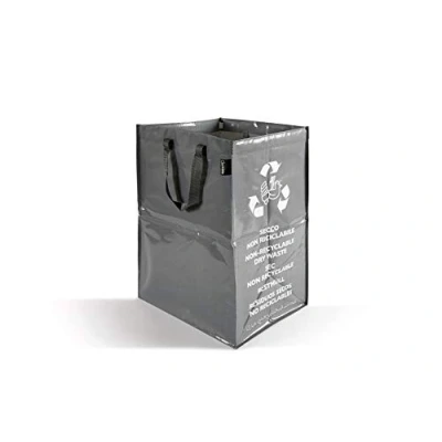 Imagen de Perfetto Contenedor de 62 litros para seco no reciclable, Ceniza, 1 unità (Confezione da 1)