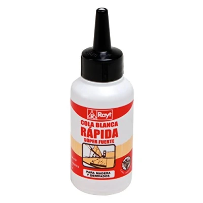 Imagen de Rayt 038 03 Botellín de cola blanca súper fuerte para madera, papel, cartón, cerámica y todo tipo materiales porosos, 125gr