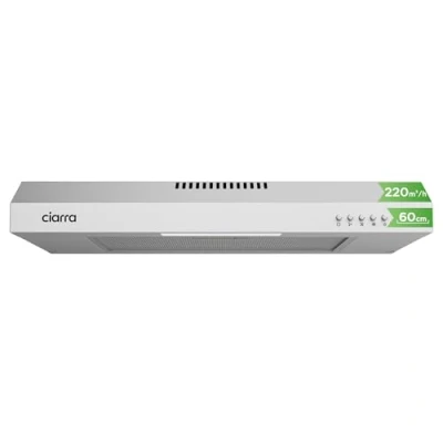 Imagen de CIARRA CAS6903B Campana extractora 60 cm Extractor Cocina 220m3/h 75W 3 Velocidades integrada with Filtros de Aluminio