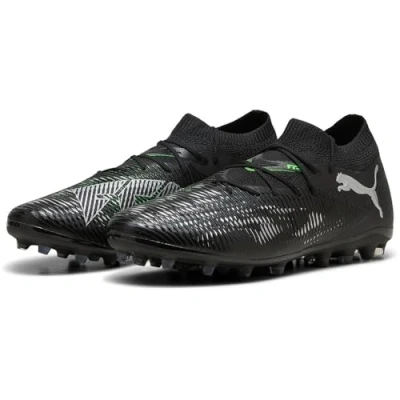 Imagen de Puma Future 8 Match MG Botas de fútbol con tacos, Hombre, Talla: 42, Black/silver/fluo green Zapatos