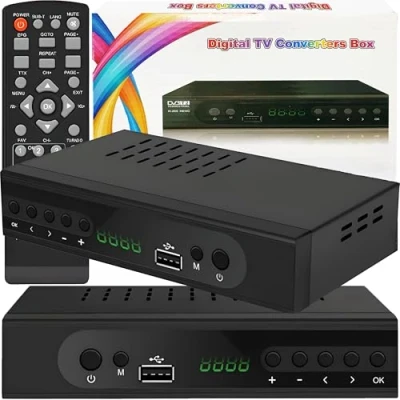 Imagen de Retoo Receptor de TV terrestre DVB T2 Full HD con HDMI y Mando a Distancia, Digital H.265 HEVC, Reproductor Multimedia HsDTV función grabación PVR timeshift, por Cable