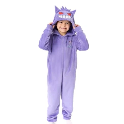 Imagen de Pokémon Mono Gengar para niños Pijama con Capucha y Estampado gráfico del Personaje Orejas 3D en Morado de Monstruo Bolsillo
