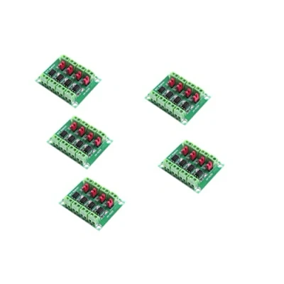 Imagen de Fasizi, 5 uds., PC817, Placa de Aislamiento optoacoplador 4 Canales, módulo Adaptador convertidor Voltaje, Aislado fotoeléctrico Controlador 3,6 30V