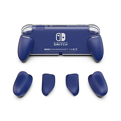 Imagen de Skull &amp; Co. GripCase Lite: A Comfortable Protective Case with Replaceable Grips [to fit All Hands Sizes] for Nintendo Switch Lite [No Carrying Case] (Azul)