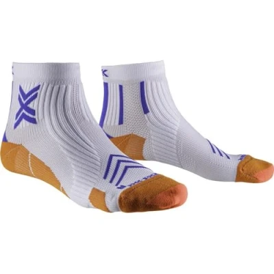 Imagen de X Socks Run Expert Ankle, Calcetines, Unisex adulto, White/Orange/Twyce Blue, 35 38