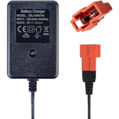 Imagen de cargador de batería 6 V para juguetes ascensor niños, coche eléctrico V, adaptador corriente, enchufe cuadrado