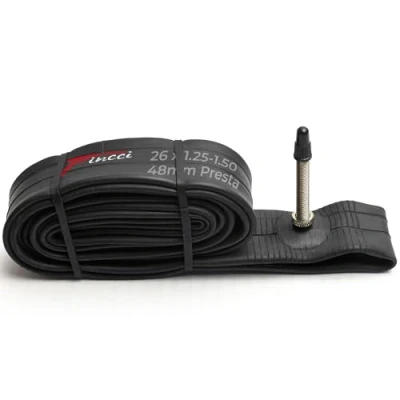 Imagen de Fincci 26 x 1,25 1,50 Pulgadas 48mm Cámara de Aire Presta Válvula Interior para Carretera MTB Montaña Hibrida Bici Bicicleta