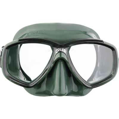 Imagen de Cressi Perla Mask Máscara Vidrio separada para Pesca, Apnea, Snorkel y Buceo, Verde/Negro, Unisex Adulto