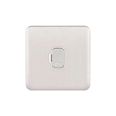 Imagen de Schneider Electric Lisse GGBL5000WSS Unidad de conexión fusible único sin tornillos, 13 A, acero inoxidable con inserto blanco