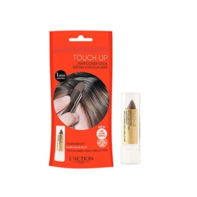 Imagen de L&#039;Action Paris Hair Cover Stick, Covers Grey and Discoloured Roots, Washes Out, Medium brown