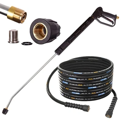 Imagen de Agua caliente pistola 20m manguera 250bar DN8 lanza boquilla para limpiador de alta presión Karcher HD HDS
