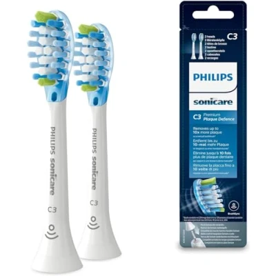 Imagen de Philips Sonicare HX9042/17 Pack de dos cabezales control placa, con tecnología RFID para Diamond Clean Smart, color blanco