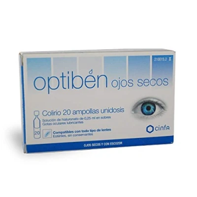 Imagen de Optiben Gotas Sequedad Ocular 0.25 Ml 20 Amp